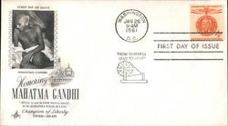 Honoring Mahatma Gandhi, 1869-1948 First Day Covers First Day Cover First Day Cover First Day Cover