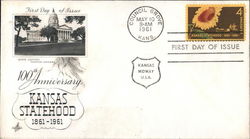 100th Anniversary Kansas Statehood 1861-1961 First Day Covers First Day Cover First Day Cover First Day Cover