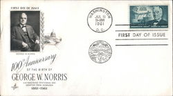 100th Anniversary of the Birth of George W. Norris First Day Covers First Day Cover First Day Cover First Day Cover