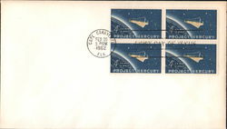 Project Mercury Block of Stamps First Day Cover