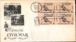 Shiloh, Civil War 1862-1962 Block of Stamps First Day Covers First Day Cover First Day Cover First Day Cover