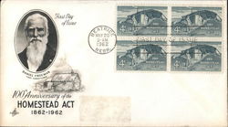 100th Anniversary of the Homestead Act, 1862-1962 Block of Stamps First Day Covers First Day Cover First Day Cover First Day Cover