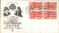 50th Anniversary Girl Scouts of the United States of America 1912-1962 Block of Stamps First Day Cover