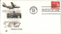 8c Air Mail Postage Stamp, United States Capitol Building First Day Covers First Day Cover First Day Cover First Day Cover