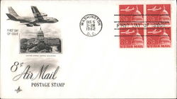 8¢ Air Mail Postage Stamp Block of Stamps First Day Covers First Day Cover First Day Cover First Day Cover