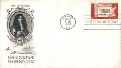 300th Aniversary Carolina Charter First Day Covers First Day Cover First Day Cover First Day Cover