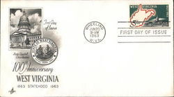 100th Anniversary, West Virginia, 1863-1963 First Day Covers First Day Cover First Day Cover First Day Cover