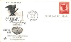 6¢ Airmail Postage Stamp Series of 1963 First Day Covers First Day Cover First Day Cover First Day Cover