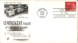 Luminescent Tagged 8c Air Mail Stamp First Day Cover