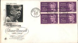 In Memoriam Eleanor Roosevelt 1884-1962 First Day Cover