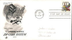 Saluting the US Postal Service Zip Code System First Day Covers First Day Cover First Day Cover First Day Cover