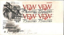 Veterans of Foreign Wars Block of Stamps First Day Cover