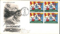 Preserve the Environment - Expo 74 World's Fair Block of Stamps First Day Covers First Day Cover First Day Cover First Day Cover