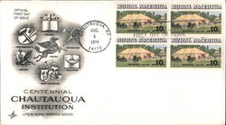 Centennial Chautauqua Institution - Life in Rural America Series Block of Stamps First Day Covers First Day Cover First Day Cove First Day Cover