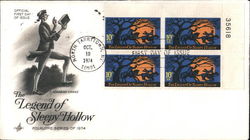 The Legend of Sleepy Hollow Block of Stamps First Day Covers First Day Cover First Day Cover First Day Cover