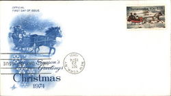 Season's Greetings Christmas 1974 First Day Covers First Day Cover First Day Cover First Day Cover