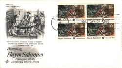 Honoring Haym Salomon - Financial Hero - American Revolution Block of Stamps First Day Covers First Day Cover First Day Cover First Day Cover