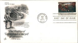 The Battles of Lexington and Concord Bicentennial 1775-1975 First Day Covers First Day Cover First Day Cover First Day Cover