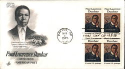 Paul Laurence Dunbar - 1872-1906 - American Poet Block of Stamps First Day Covers First Day Cover First Day Cover First Day Cover