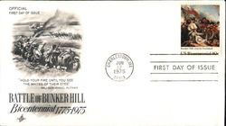 Battle of Bunker Hill Bicentennial 1775-1975 First Day Cover