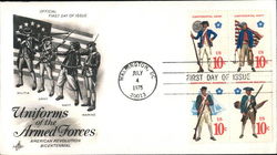 Uniforms of the Armed Forces - American Revolution Bicentennial Block of Stamps First Day Covers First Day Cover First Day Cover First Day Cover