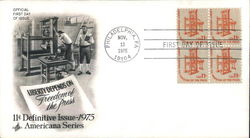 Definitive Issue Americana Series Block of Stamps First Day Cover