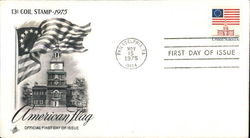 13¢ Coil Stamp 1975 American Flag First Day Covers First Day Cover First Day Cover First Day Cover