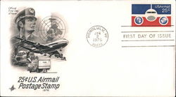 25¢ U.S. Airmail Postage Stamp 1976 First Day Covers First Day Cover First Day Cover First Day Cover