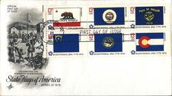 State Flags of America Series of 1976 Block of Stamps First Day Covers First Day Cover First Day Cover First Day Cover