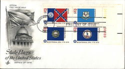 State Flags of the United States Series of 1976 Block of Stamps First Day Covers First Day Cover First Day Cover First Day Cover