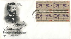 Centennial Birthday of the Telephone Block of Stamps First Day Covers First Day Cover First Day Cover First Day Cover