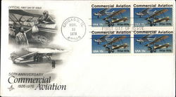 Commercial Aviation 1926-1976 Block of Stamps First Day Cover