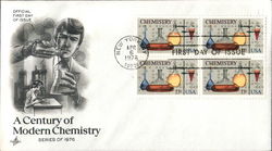 A Century of Modern Chemistry - Series of 1976 Block of Stamps First Day Cover