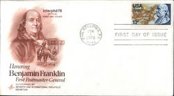 Benjamin Franklin First Postmaster General First Day Cover