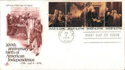 200th Anniversary - Birth of American Independence Block of Stamps First Day Covers First Day Cover First Day Cover First Day Cover