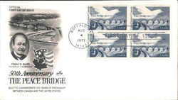 50th Anniversary The Peace Bridge Block of Stamps First Day Covers First Day Cover First Day Cover First Day Cover