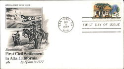 Bicentennial First Civil Settlement in Alta, California by Spain in 1777 First Day Covers First Day Cover First Day Cover First Day Cover