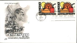 Energy Conservation/Development Block of Stamps First Day Cover