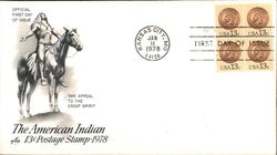 The American Indian 13¢ Postage Stamp - 1978 First Day Covers First Day Cover First Day Cover First Day Cover