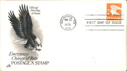 Emergency Change of Rate Postage "A" Stamp First Day Covers First Day Cover First Day Cover First Day Cover