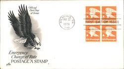 Emergency Change of Rate Postage 'A' Stamp Block of Stamps First Day Covers First Day Cover First Day Cover First Day Cover