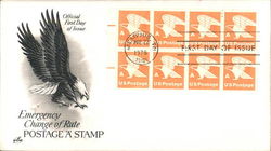 Emergency Change of Rate Postage 'A' Stamp Block of Stamps First Day Covers First Day Cover First Day Cover First Day Cover