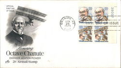 Honoring Octave Chanute Block of Stamps First Day Covers First Day Cover First Day Cover First Day Cover