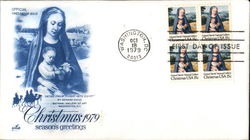 Christmas 1979 - Season's Greetings Block of Stamps First Day Cover