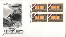 Honoring Vietnam Veterans - Service for the Cause of Freedom Block of Stamps First Day Cover