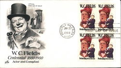 W.C. Fields Block of Stamps First Day Covers First Day Cover First Day Cover First Day Cover