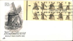 Windmills USA Booklet Pane Stamps 1980 Block of Stamps First Day Covers First Day Cover First Day Cover First Day Cover