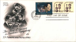 The Music of America is Freedom's Symphony 35¢ Americana Series - 1980 Block of Stamps First Day Covers First Day Cover First Da First Day Cover