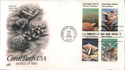 Coral Reefs USA Series of 1980 First Day Covers First Day Cover First Day Cover First Day Cover