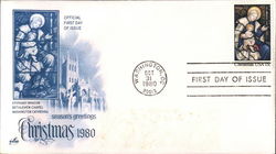 Christmas 1980 First Day Covers First Day Cover First Day Cover First Day Cover